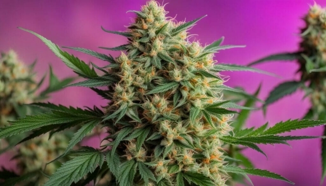 Cannabis plant with ripe buds