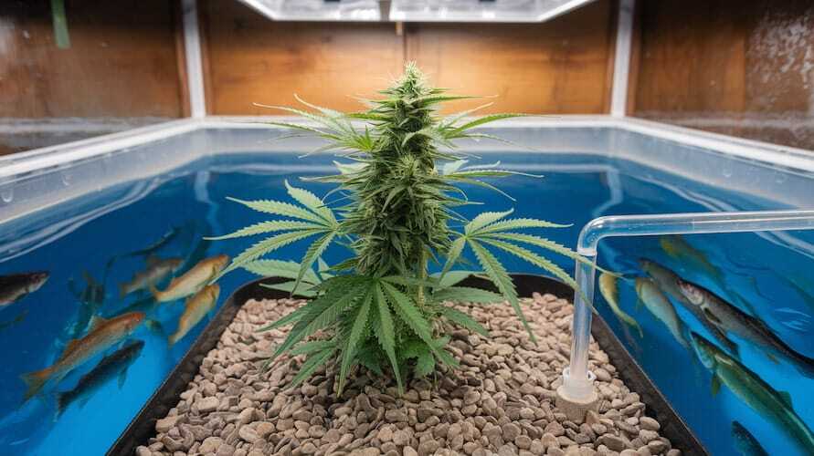 Aquaponic cannabis cultivation